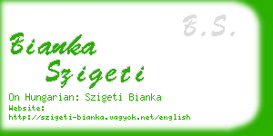 bianka szigeti business card